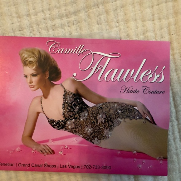 Camille Flawless Las Vegas Couture Beaded One-Shoulder Cocktail Dress - Picture 4 of 6